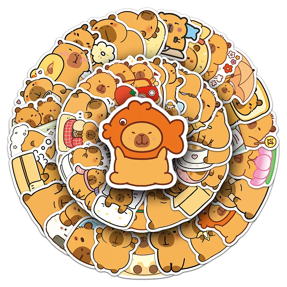 10/30/50/100 шт. Кавайные животные Капибара Граффити Наклейки Милые забавные