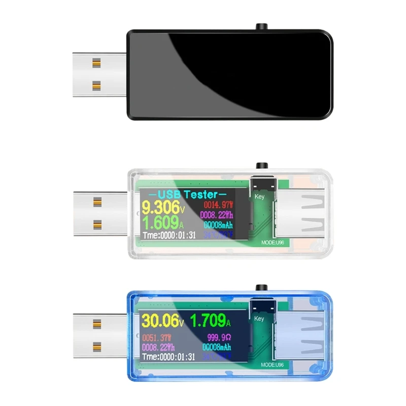 

USB Power Meter Current Capacity Batter Tester Multimeter IPS Display Voltmeter Ammeter Timing Digital Monitors