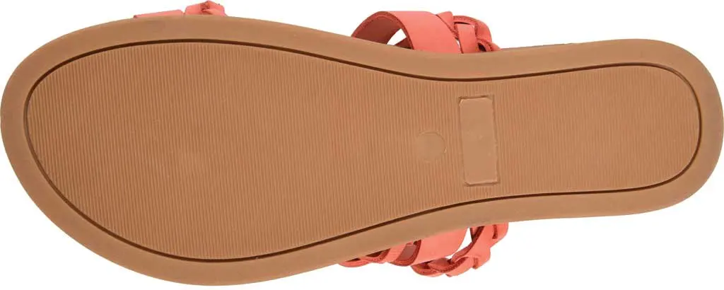 Women's  Colette Strappy Slide Coral Faux Leather 10 M