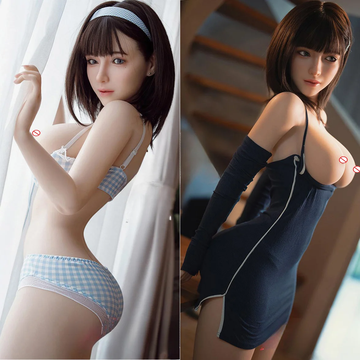 Горячие японские секс-куклы мягкая белая большая грудь и задница сексуальные