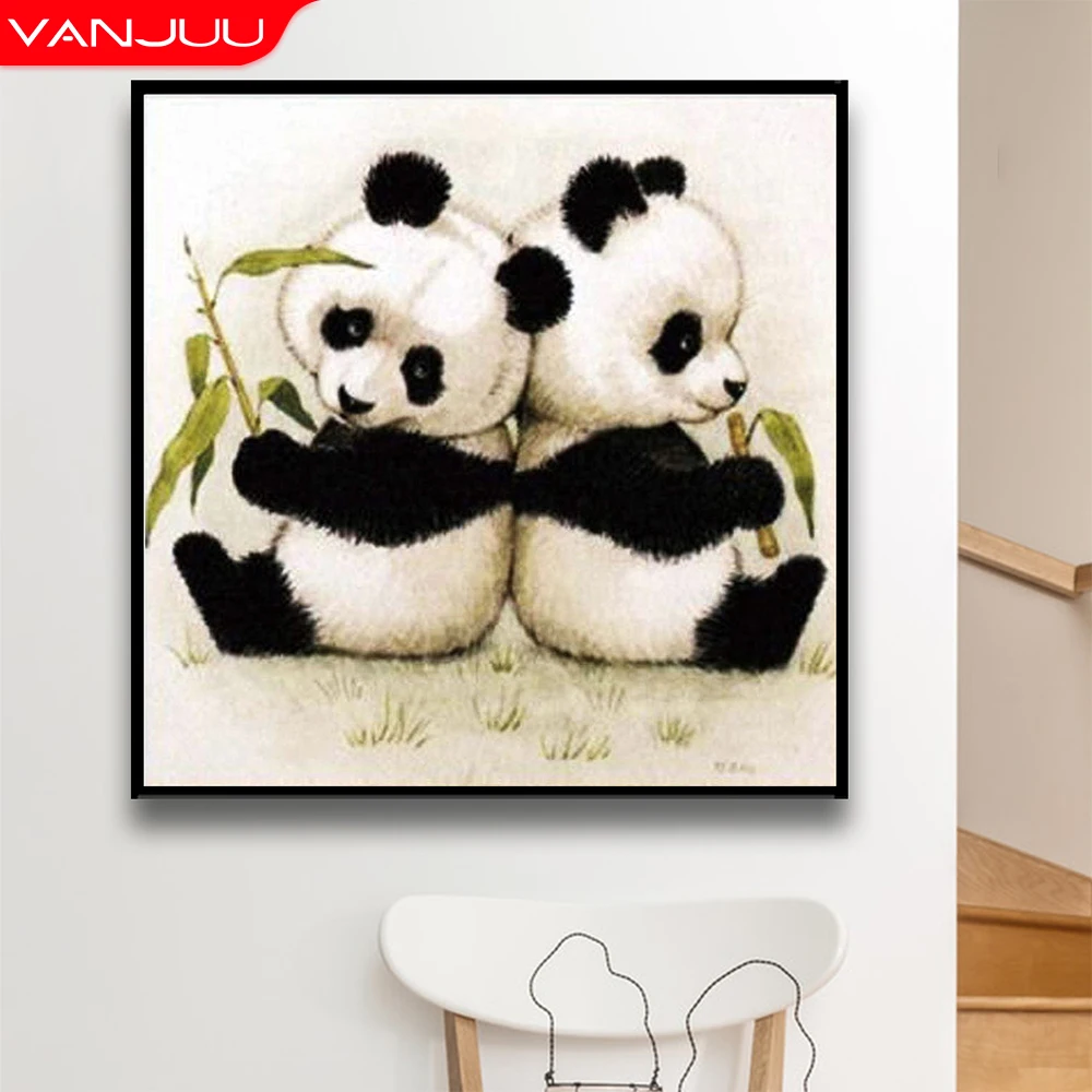 5D алмазная живопись полная картина панда бриллиантовая вышивка стразы крестиком