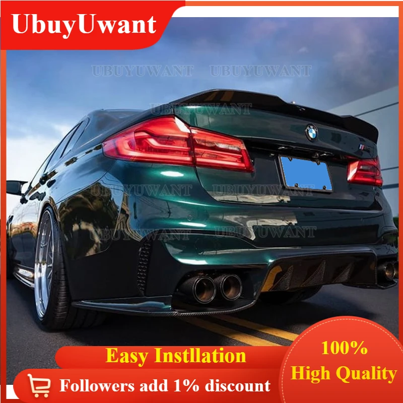 

Car Styling ABS Plastic / Carbon Fiber Rear Spoiler Trunk Wing For BMW 5 Series G30 G38 F90 2017 2018 2019 2020 2021 2022