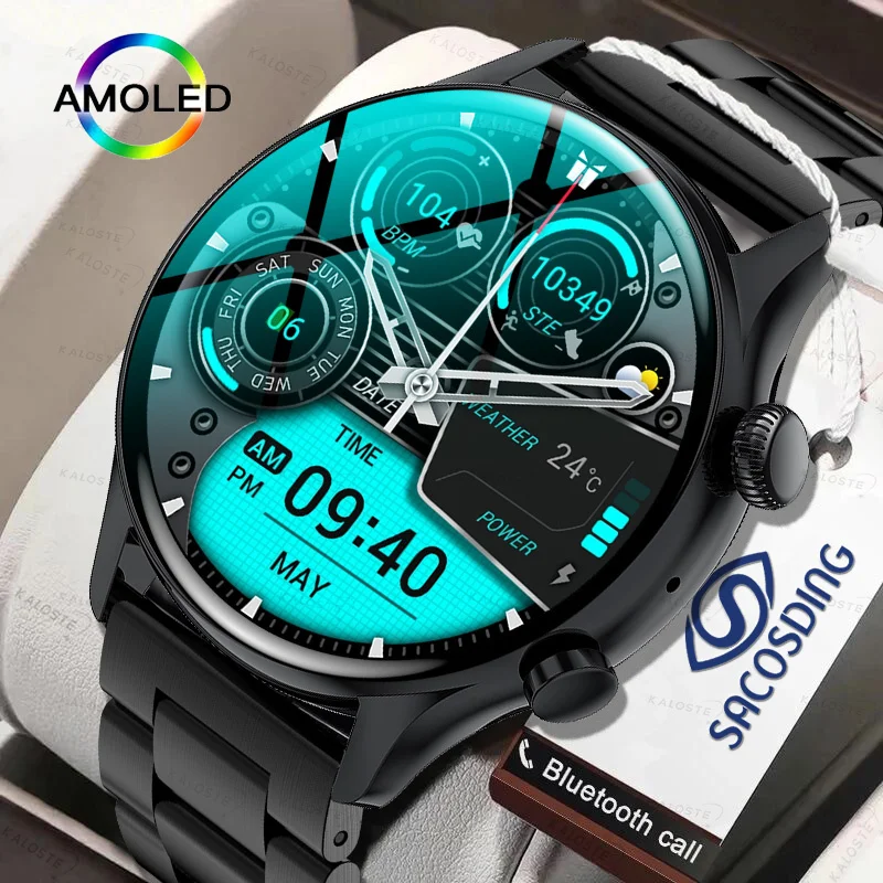 

New 390*390 Screen Smart Watch Always Display The Time Bluetooth Call Sports Fitness Tracker NFC Smartwatch For Men Android IOS