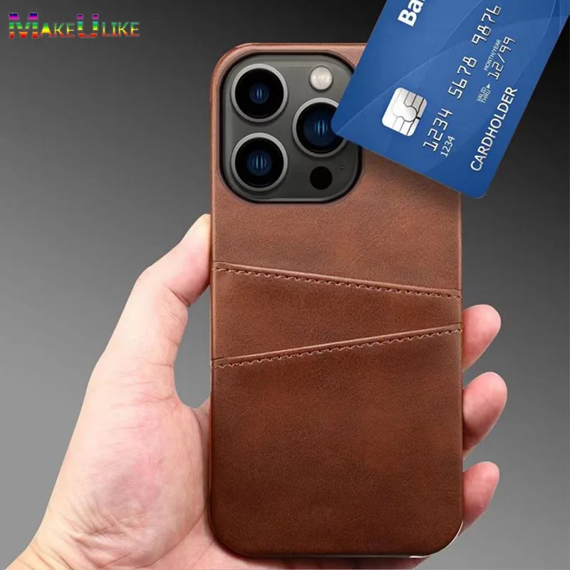

For iPhone 14 Pro Max Case Card Slot PU Leather Hard Cover for iPhone 12 13 Mini 14 Plus13 Pro 11Pro 12Pro 13Pro 14Pro Max Case