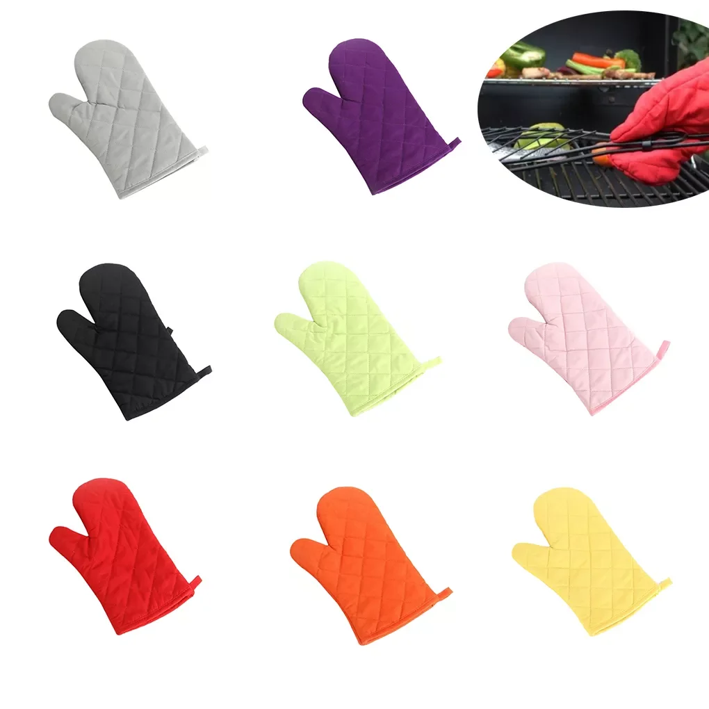 

2022New Piece Cute Non-Slip Yellow Gray Cotton Fashion Nordic Kitchen Cooking Microwave Gloves Baking BBQ Potholders Oven Mitts