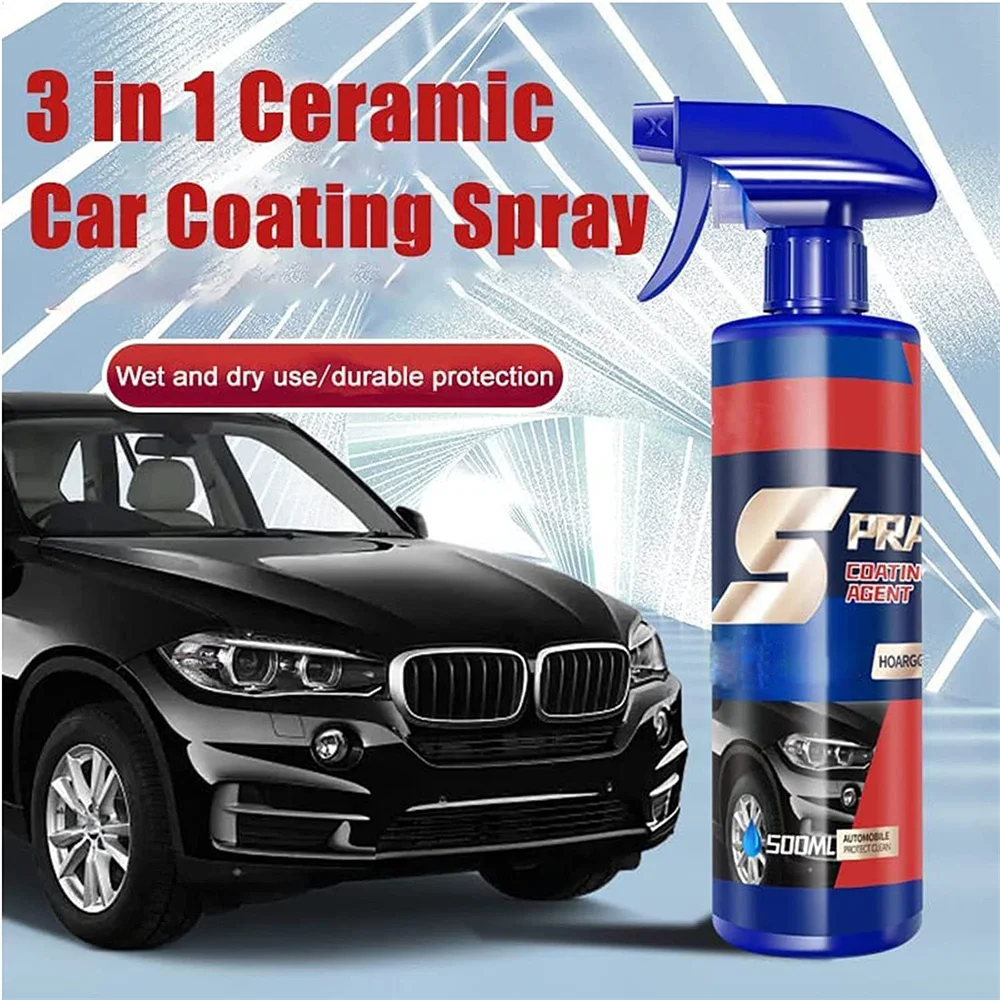 

500ml Car Paint Repair Ceramic Coating Spray Nano Crystal Plating Agent Quick Coating Spray Wax Automotive Hydrophobic Polish