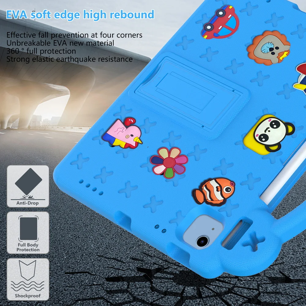 Kids Case for iPad10 10.9inch Beibei Bear Design EVA Cover with Kickstand Tablet Shell Drop-proof Shockproof Protective Cases images - 6