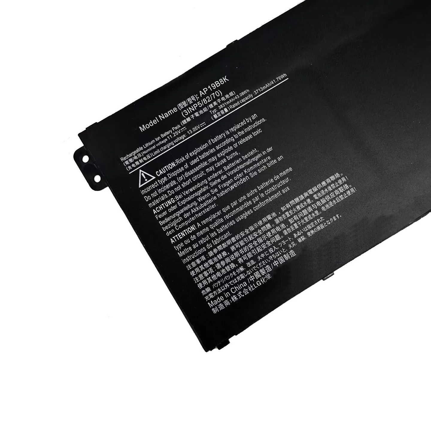 Фото Высококачественный новый аккумулятор AP19B8K AP19B5K 11.25V 43Wh 4300mAh для Acer Aspire A314 A315 A715 CB315 A317 A514 A515 №2