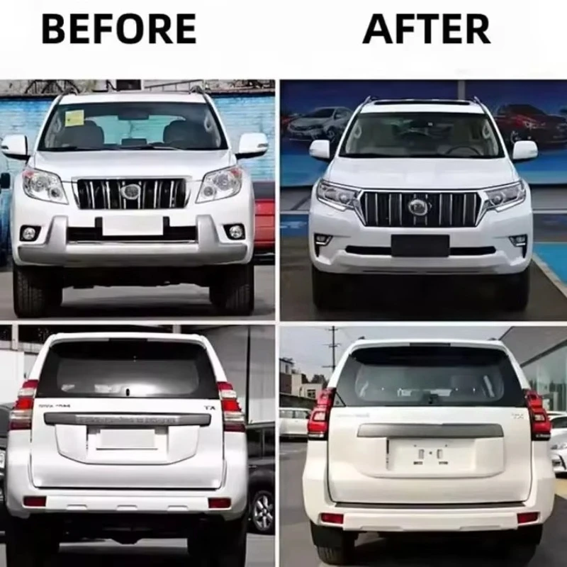Фото Заводской комплект для рестайлинга Land Cruiser Prado 2010-2017 в версию 2018-2021 FJ150 GRJ150 2021: передний бампер и обвес LC150. В наличии. №4