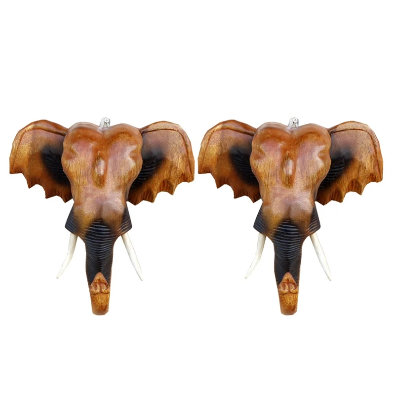 

Деревянная резьба голова слона настенное украшение для стен в юго-восточном азиатском стиле твердая древесина настенное украшение подвеск...