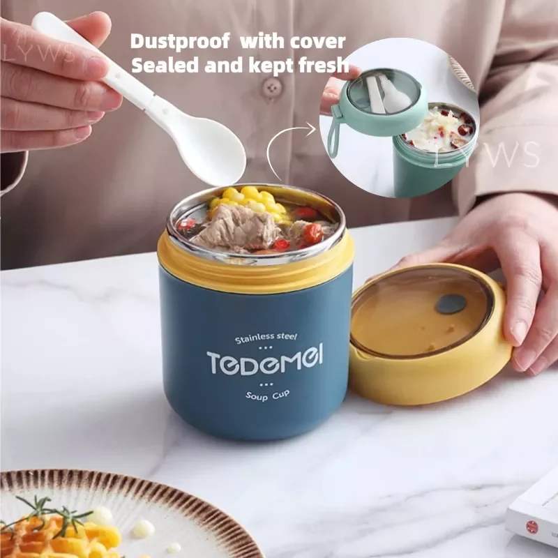 

Mini Thermos Soup Cup Lunch Box Stainless Steel Hot Food Thermos Mug Container Microwave Oven Soup Cup Bento Box For Kids