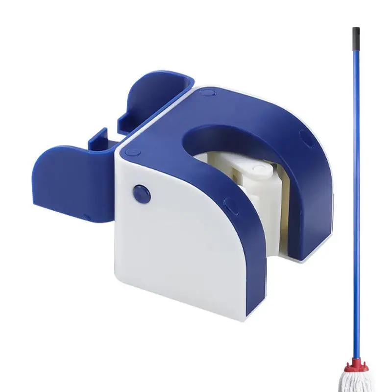 

Mop Holder No Drill Mop Holder Storage Rack Wall Mount Mop Clip Tool No Drilling Anti Slip Space Saving Mop Organizer For Garden