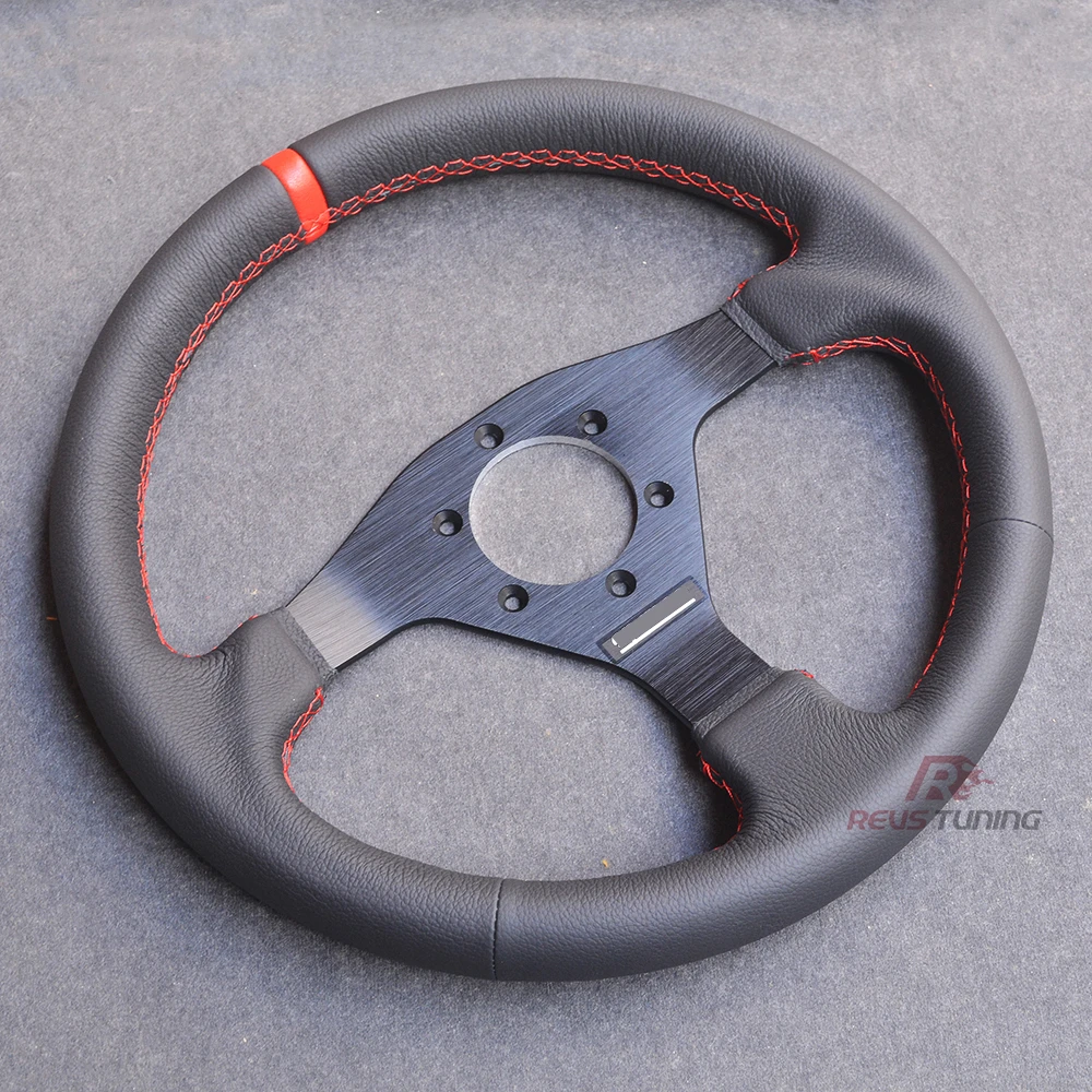 320mm 12.6'' High Quality Leather Car Truck Sport Drift Race Rally Racing Driving Game Gaming Simulator Steering Wheel