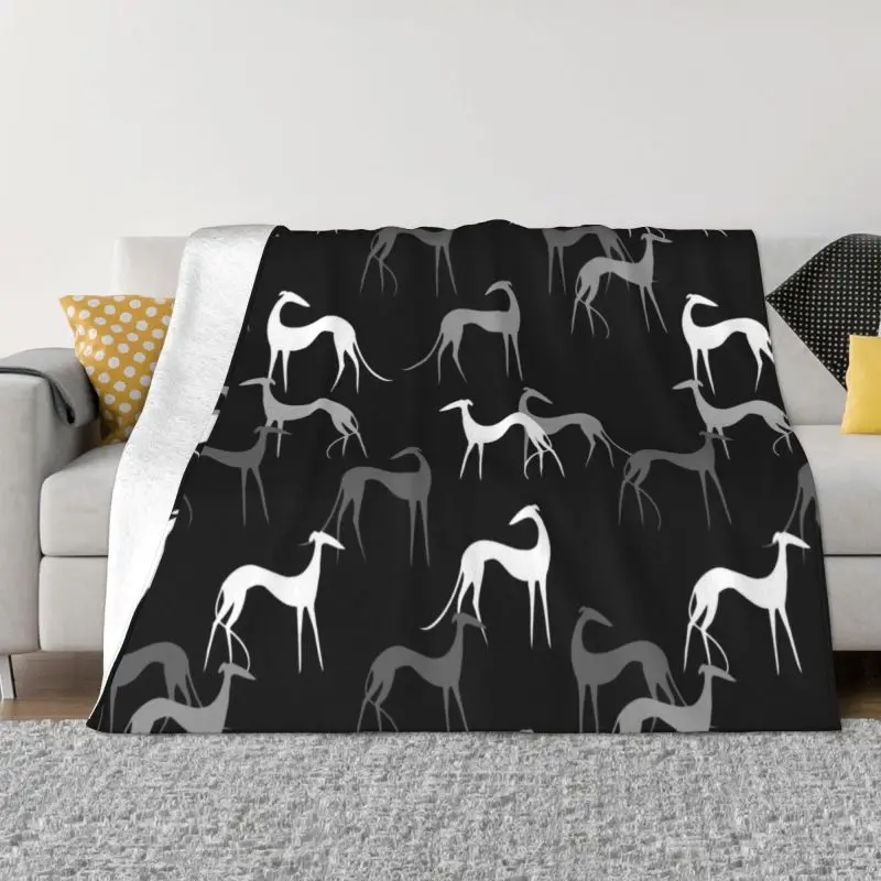 

Мягкое Фланелевое флисовое теплое одеяло Greyhound Whippet Dog Sighthounds с 3D-принтом, пледы для офиса, постельное белье, покрывала