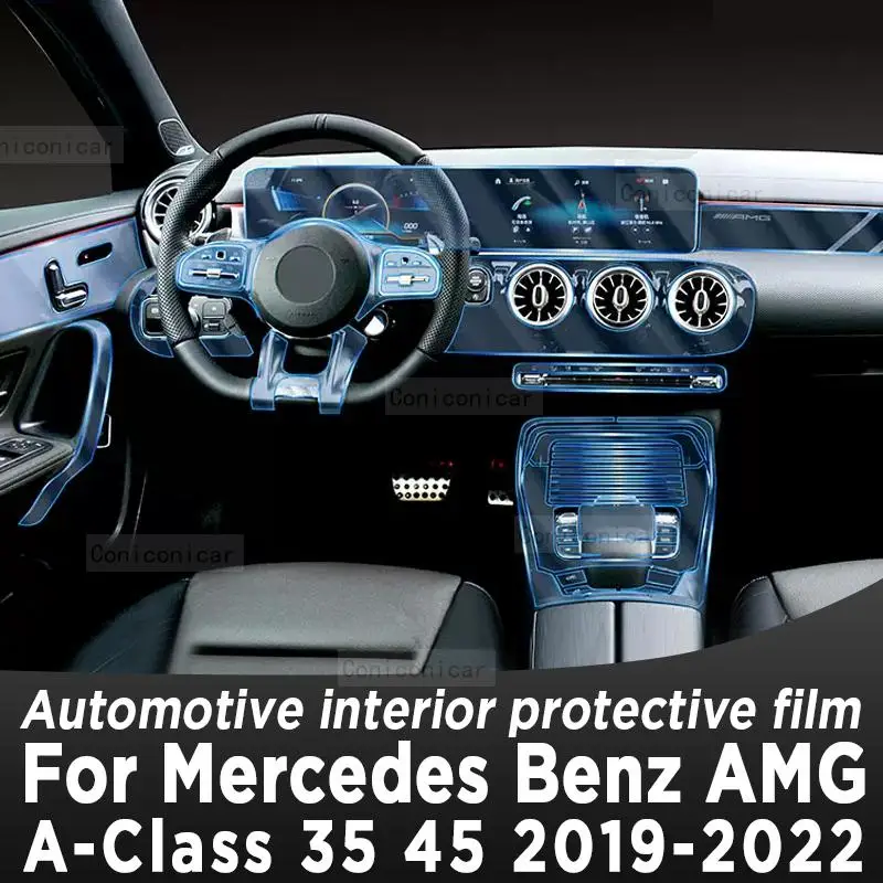 

Для MB AMG Class-A 35 45 2019-2022 панель редуктора навигации автомобиля защитная пленка для экрана автомобильного интерьера ТПУ наклейка против царапин
