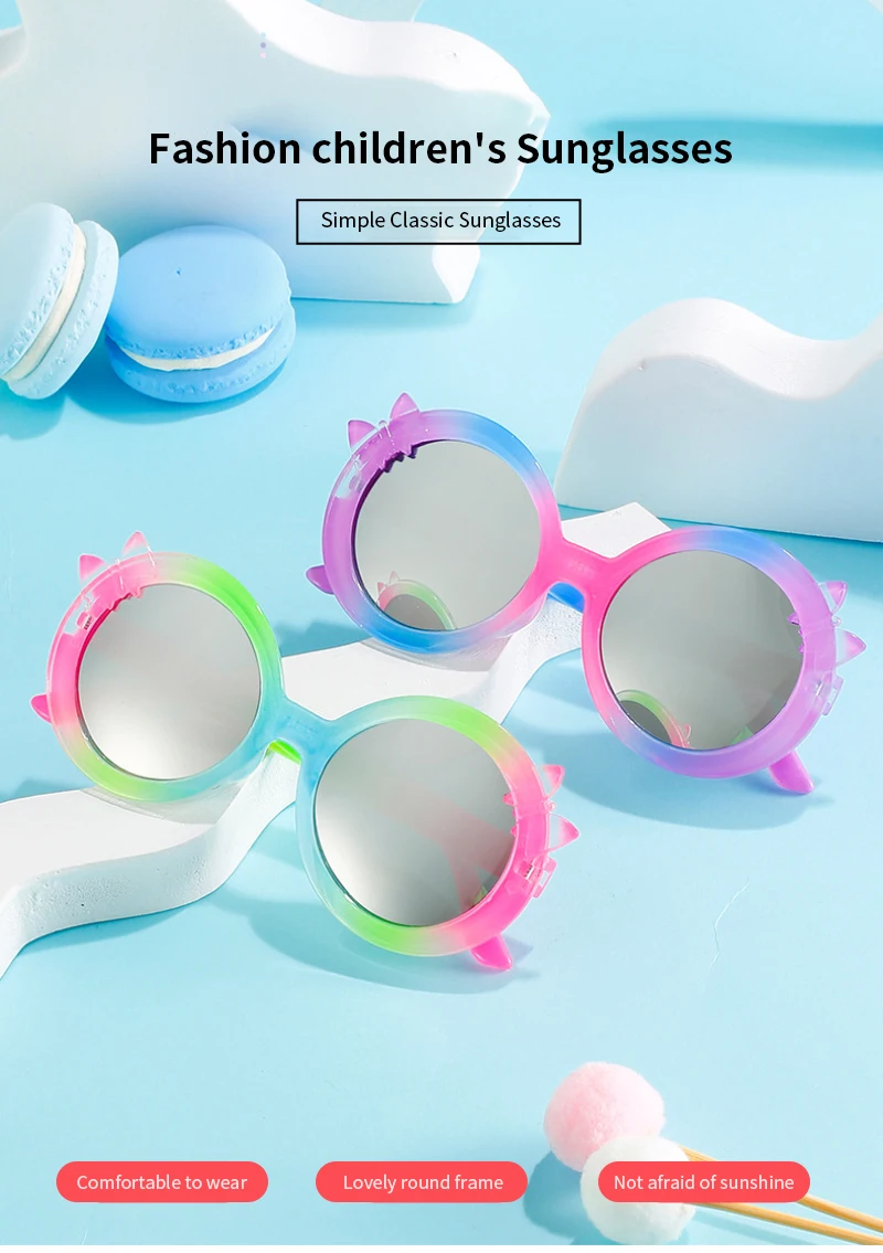 

2022 New Children's Sunglasses Fashion Colorful Flowers Kid Sunglasses Baby Decoration Eyewear