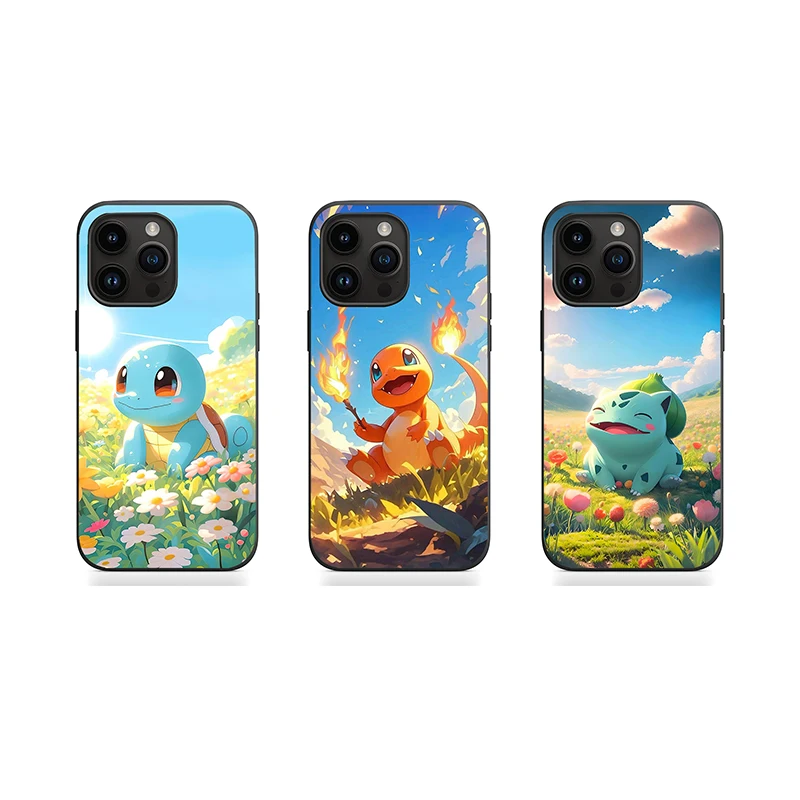 Фото Чехол для телефона Pokémon Squirtle/CharmanderBulbasaur 3D с аниме для IPhone, SAMSUNG, Xiaomi/Redmi, т. д. Креативный чехол для телефона в подарок №2