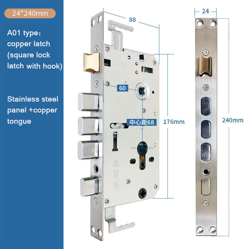 

Корпус умного дверного замка из нержавеющей стали со сканером отпечатков пальцев