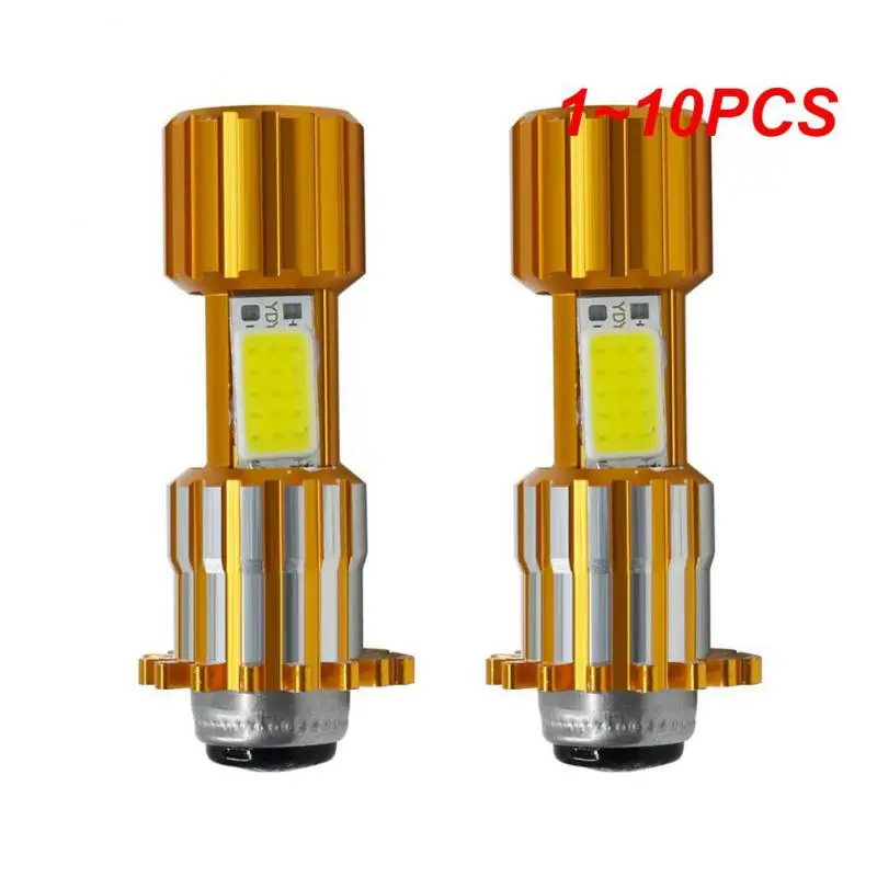 Светодиодные лампы для мотоциклетных фар BA20D P15D, 1-10 шт., 12 В, 18 Вт, COB, электрические автомобильные фары, аксессуары для мотоциклов, скутеров, противотуманные фары