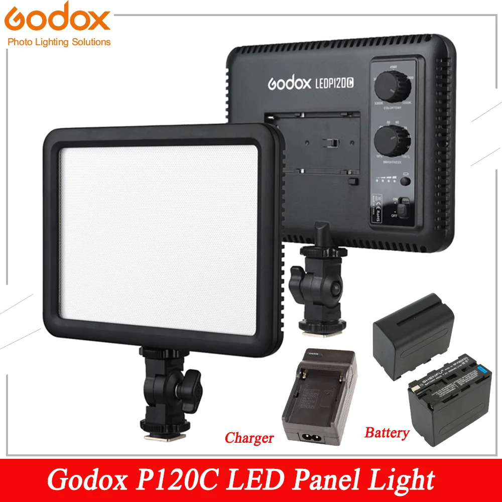 Godox P120C LED Light Ultra Slim LED Panel Video Light 3300K~5600K Studio Lamp for Camera DV Camcorder Canon Nikon