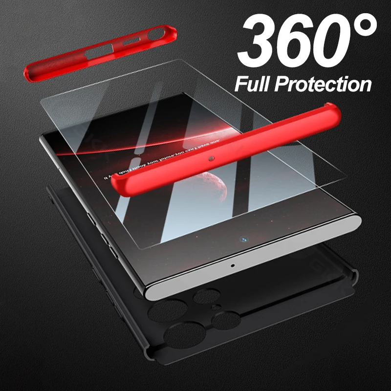 

GKK For Samsung Galaxy S22 Plus Ultra Case 360 degree Full Protection Hard Matte Plastic Phone Cover For Samsung S22 Plus Ultra