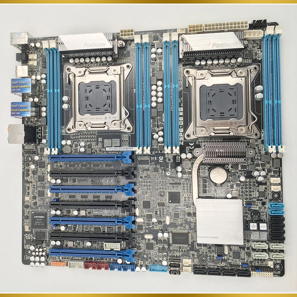 

Z9PE-D8 WS для материнской платы ASUS рабочей станции LGA2011 C602 7 * PCI Express 3,0x16 USB3.0 SATA 6 Гб/с