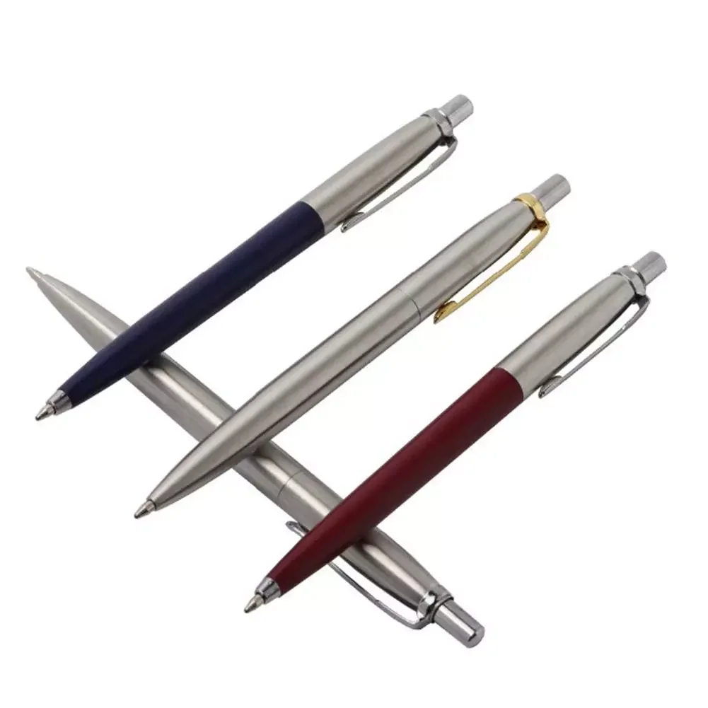 

Metal Ballpoint Pen Press Style Commercial Gift Pens For School Office Core Automatic Ball pen Unisex Pen