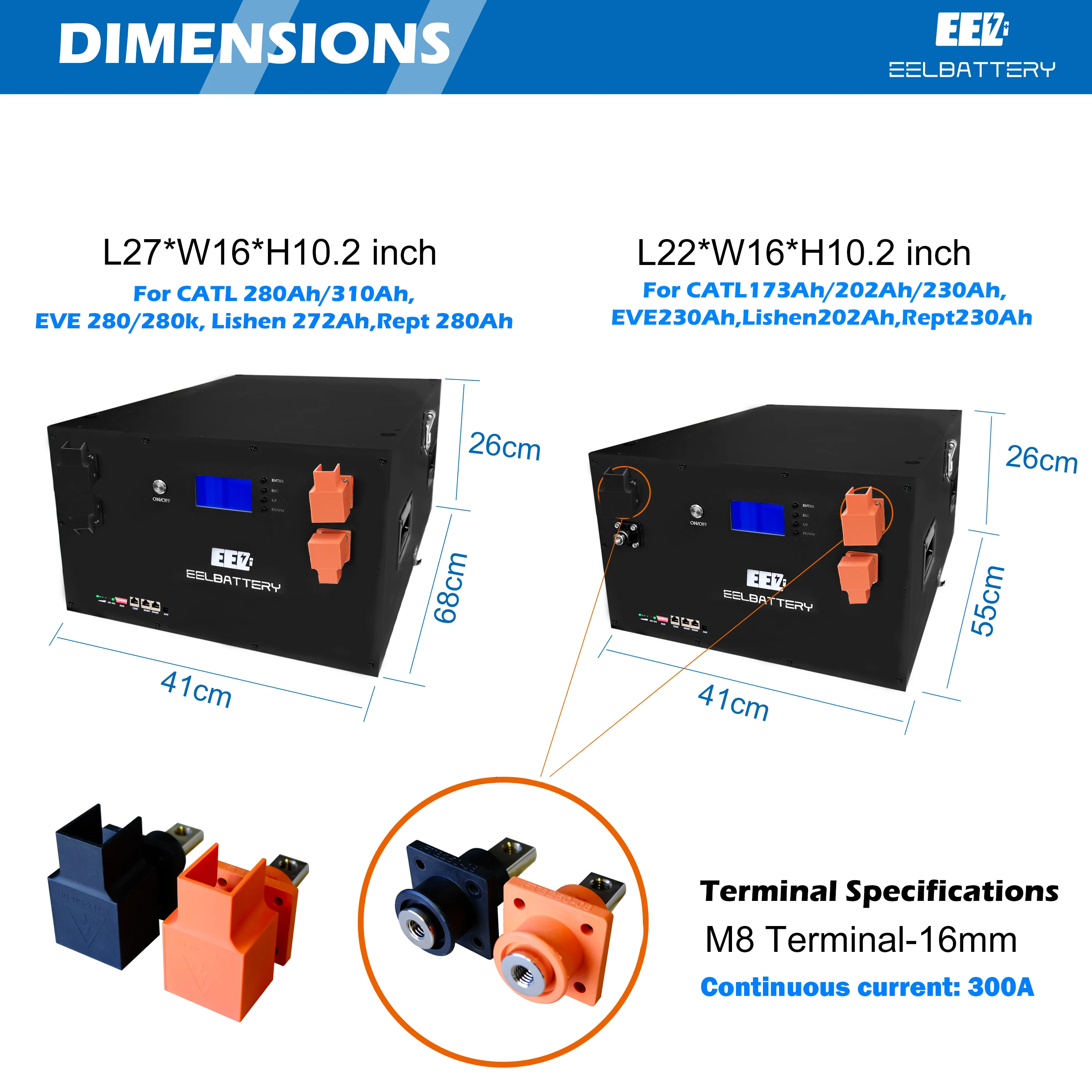 EEL 48V 16S LiFePO4 Battery Box for DIY Solar 230Ah 280Ah Batteries Case Camping Power Bank Server Rack with Bluetooth 200A BMS