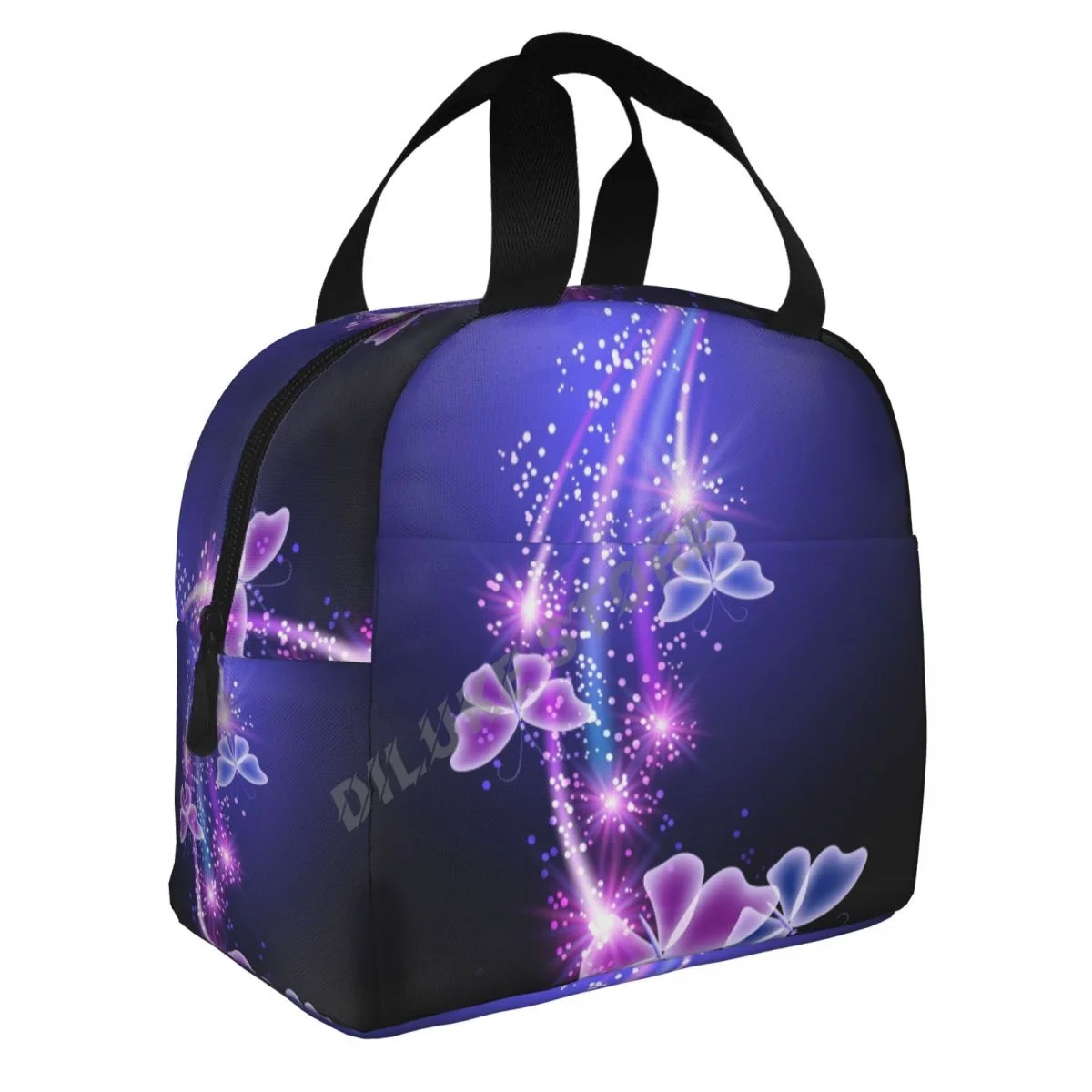 

Butterfly Jigsaw insulated Lunch Bags Print Food Case Cooler Warm Bento Box for Kids Lunch Box for School