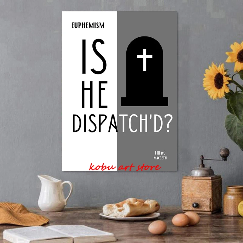 Цитаты Macbeth and Othello искусство на стену картина для кабинета домашний декор ридер