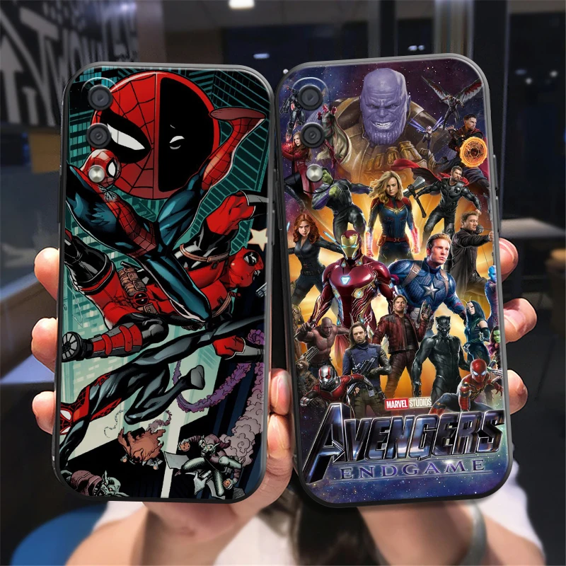 

Marvel Spider-Man Phone Case For Samsung Galaxy A11 A20 A21S A52 4G 5G A71 4G 5G A72 Funda Black Back Coque Silicone Cover