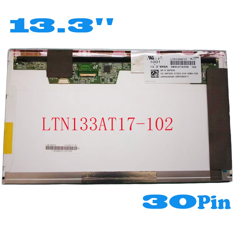 

13.3 Inch Matrix Display Panel LTN133AT17-104 102 101 LP133WH1-TPD1 EDP 30Pins 1366*768 Laptop LCD Screen