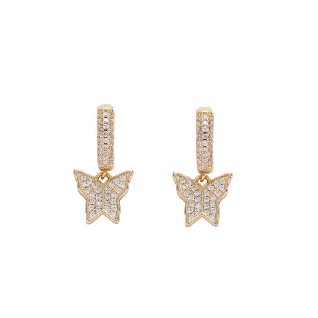 

Hip Hop Bling Bling Brass Earrings Fashion stud earrings for women E053