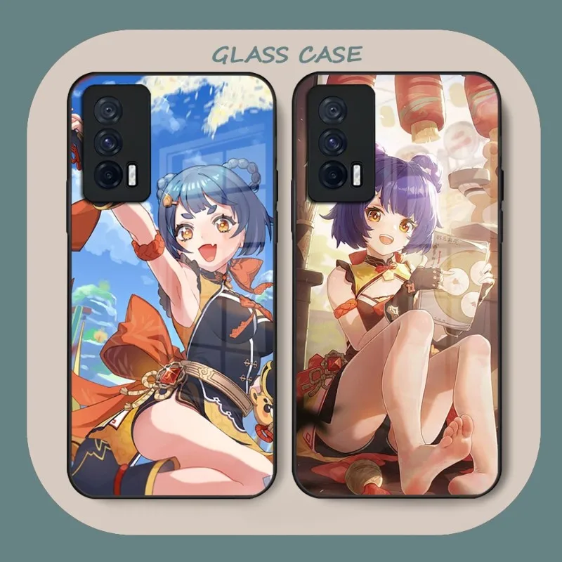 

Genshin Impact Xiangling Чехол для Телефона Glass для Vivo Y73 Y31S Y76S Y55S Y30 S10 S10E S12 S9 S9E X60 X70 IQOO9 8 7 NEO5 5S 5SE
