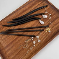minar chinese style multi designs irregular pearl tassel wood hair sticks for women gold long chain bell orchid hair accessories
