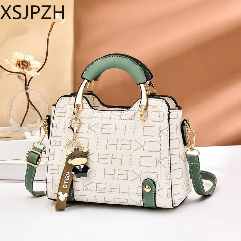 

Simple Texture Messenger Bag Designer Women's Bag New Fashion Brand Printing Shoulder Bags Designer Small Square Bag Handbag