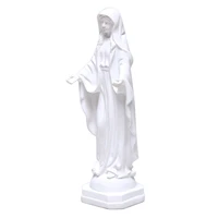 virgin mother mary statue resin virgin mary figurines religious garden statues desk decor white 4 5x3 2x11 8 inch