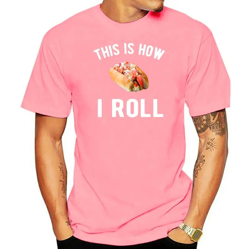 Вот как я ролл-лобстер футболки мужские высококачественный хлопок под заказ