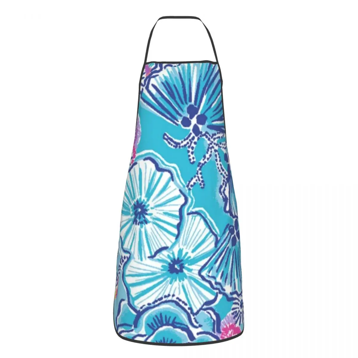 

Искусственная кухня Lily Pulitzer, кухонный фартук, водонепроницаемый слюнявчик для уборки кухни, передник для женщин и мужчин, картина