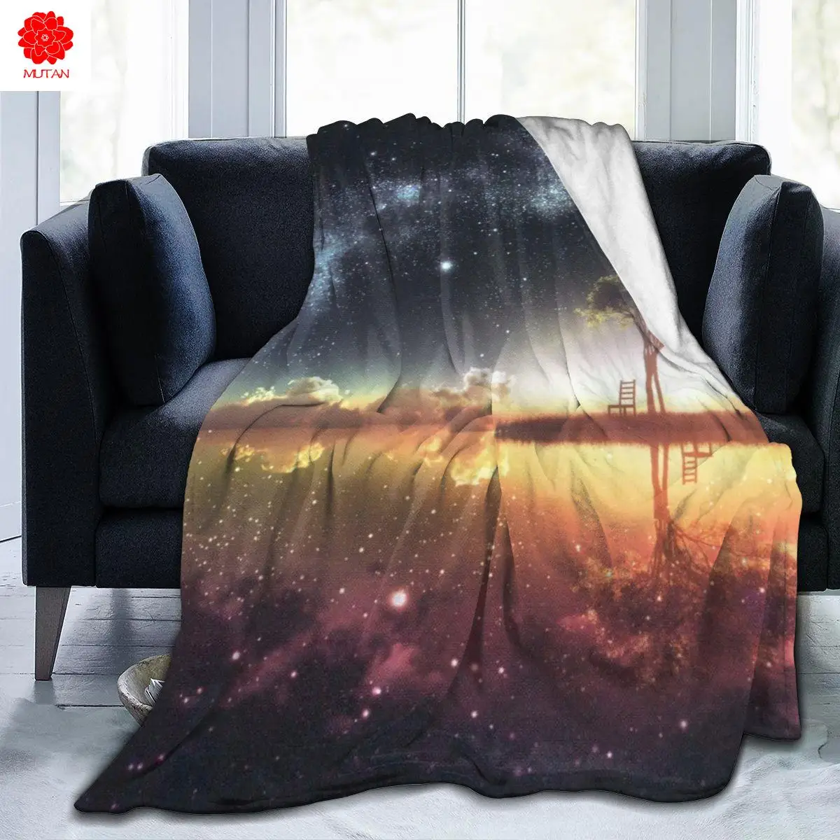 

New 3D PersonalityLandscape Printed Flannel Blanket Sheet Bedding Soft Blanket Bed Cover Home Textile Decoration