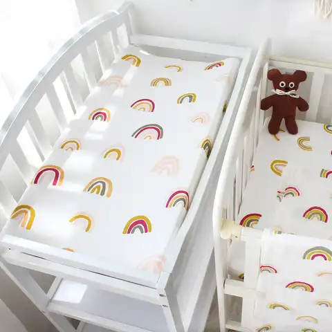 Простыня для детской кроватки с мультяшным принтом, 130 Х70 см