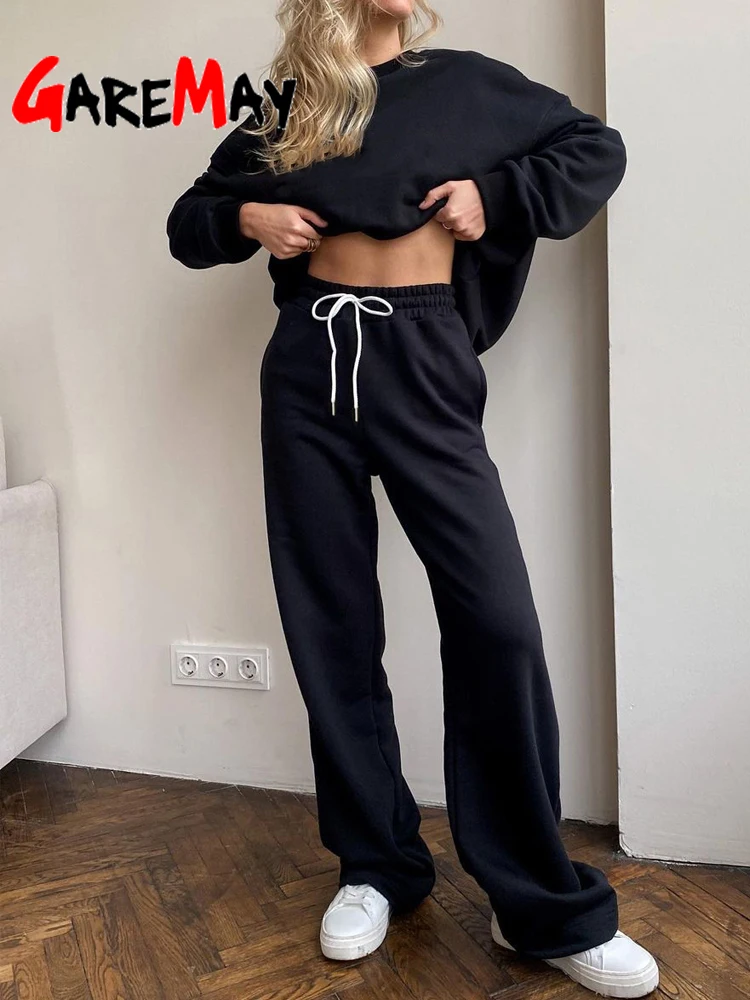 Весенний спортивный костюм повседневный женский брючный синий свитшот