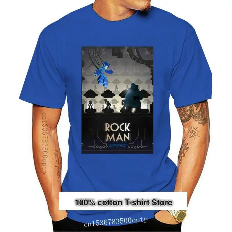 Ropa de hombre MEGAMAN ROCKMAN ARCADE camiseta videojuego RETRO японская negra básica tallaмир самостоятельно (2)