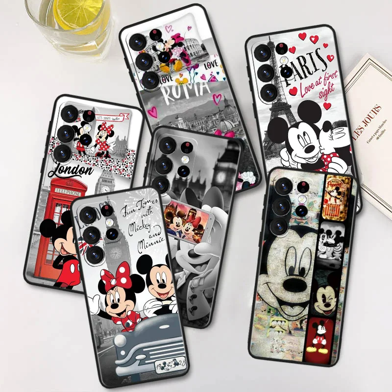 

Mickey Minnie Travel Phone Case For Samsung A22S A22 A21S A14 A13 A12 A11 A04S E A03S A02S A01 Core Black Soft Cover