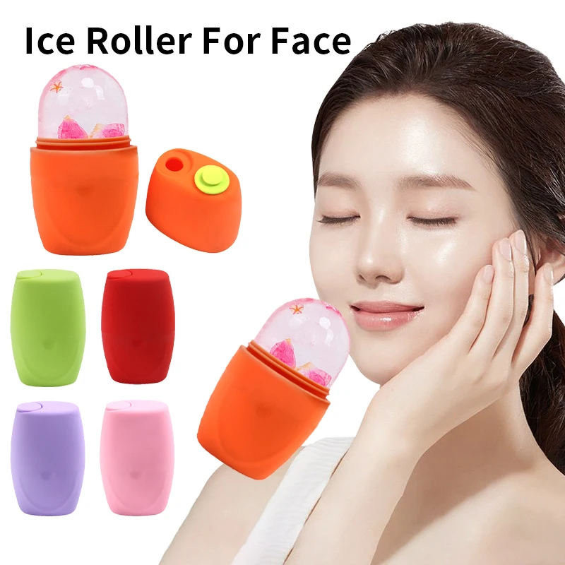 

1PC Skin Care Beauty Lifting Contouring Tool Silicone Ice Cube Trays Ice Globe Ice Balls Face Massager Facial Roller Reduce Acne