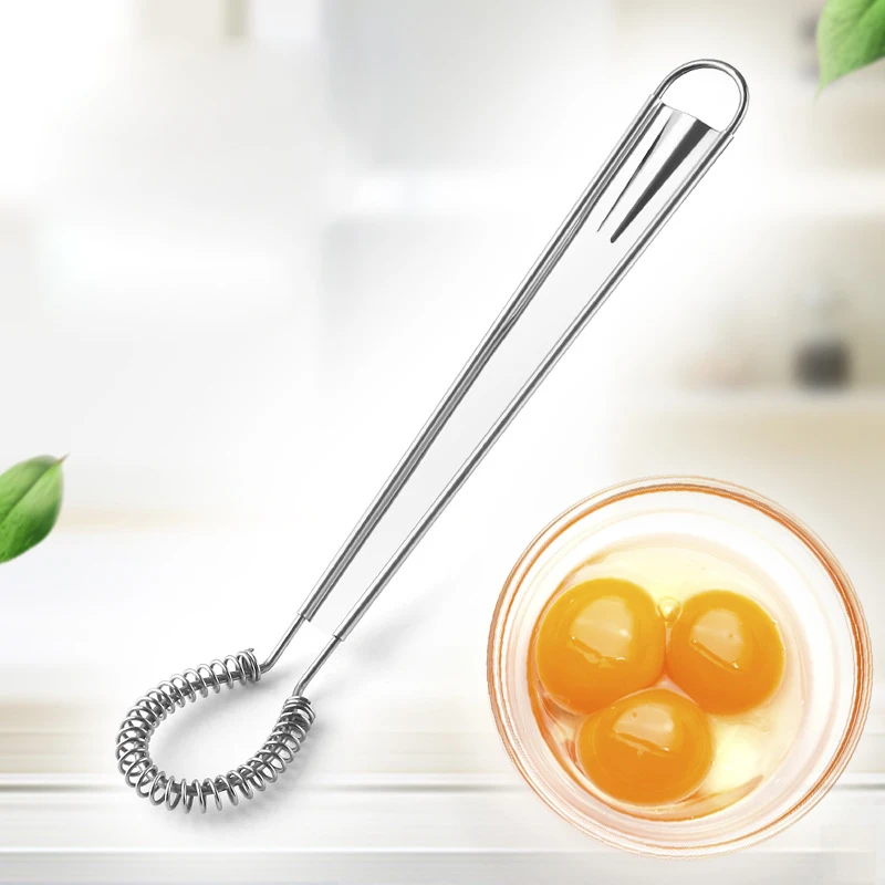 

Stainless Steel Whisk Spring Hand Mixer Spoon Kitchen Eggs Sauces Honey Cream Mixing Gadgets Household Kitchen Cooking Tools