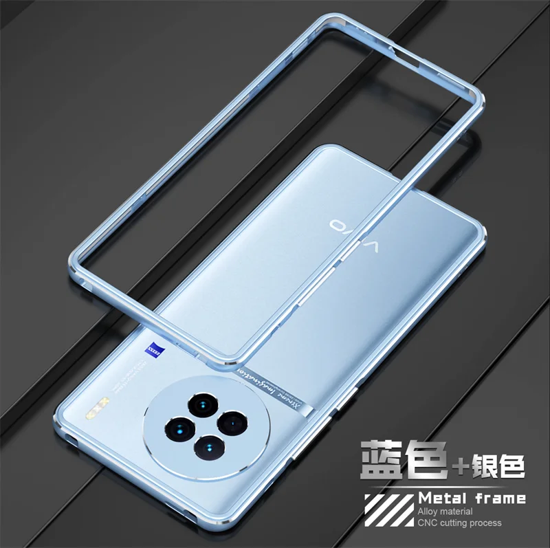 

Vivo X90 VivoX90 V2241A Bumper Ultra Thin Aluminum Metal Bumper Cover Case for Vivo X90 V2241A with Metal Camera Lens Protector