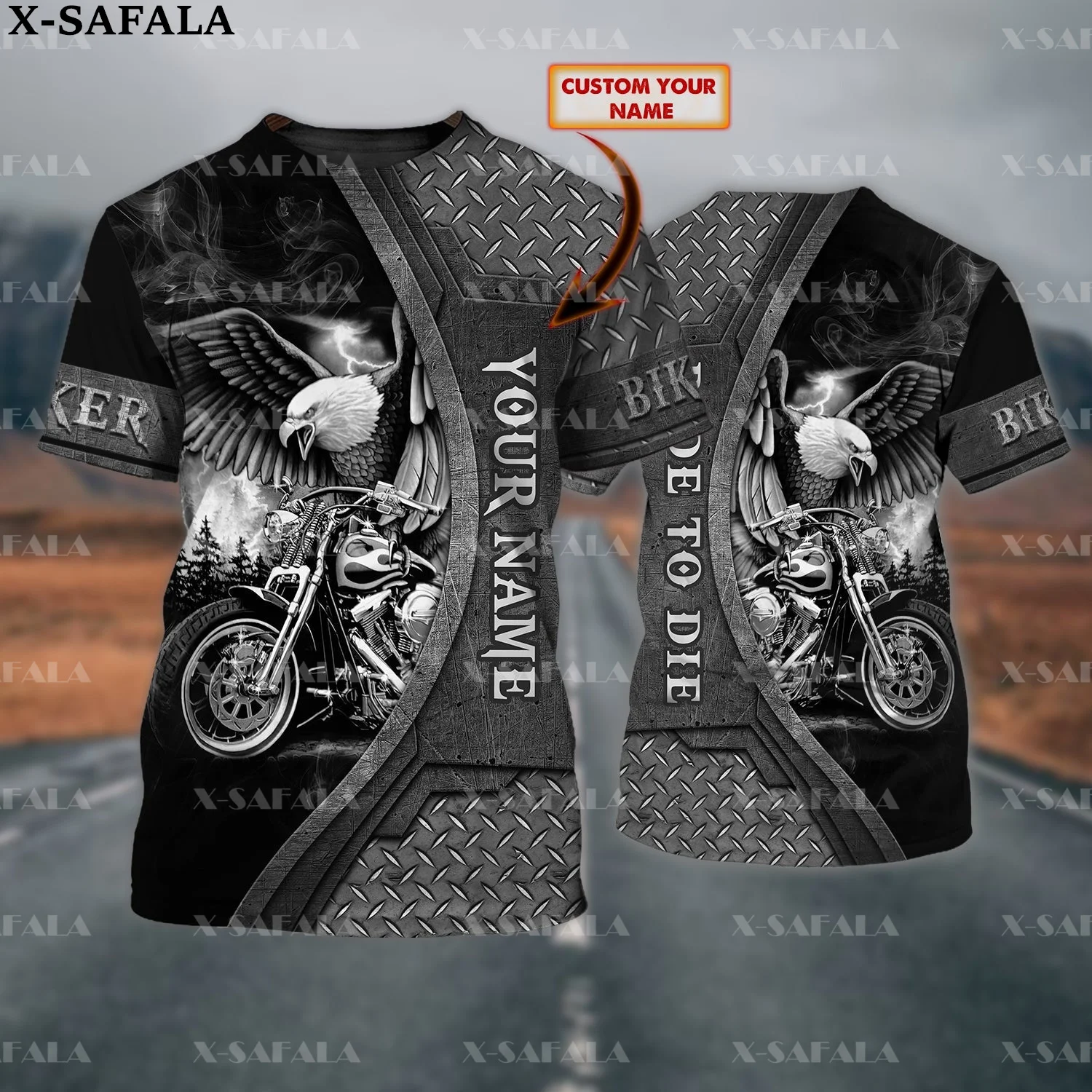 

Motorcycle Biker Motorbike Lovers 3D Printed Men T-Shirt Top Tees Short SleeveCasual Milk Fiber Round Neck Cold Feeling