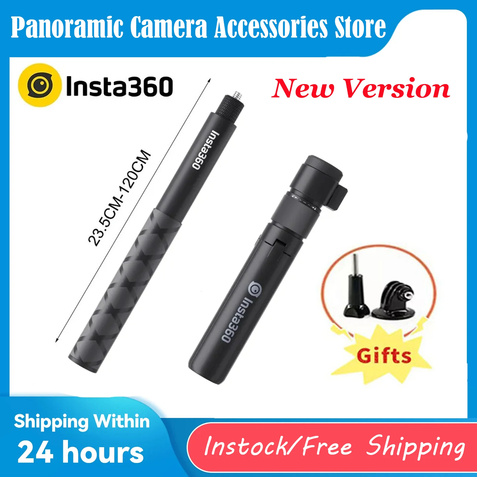 

Insta360 X3 Pull Version Bullet Time Bundle Rotation Handle for Insta 360 X3 / ONE X2 / X ONE RS / R Cameras Accessories New