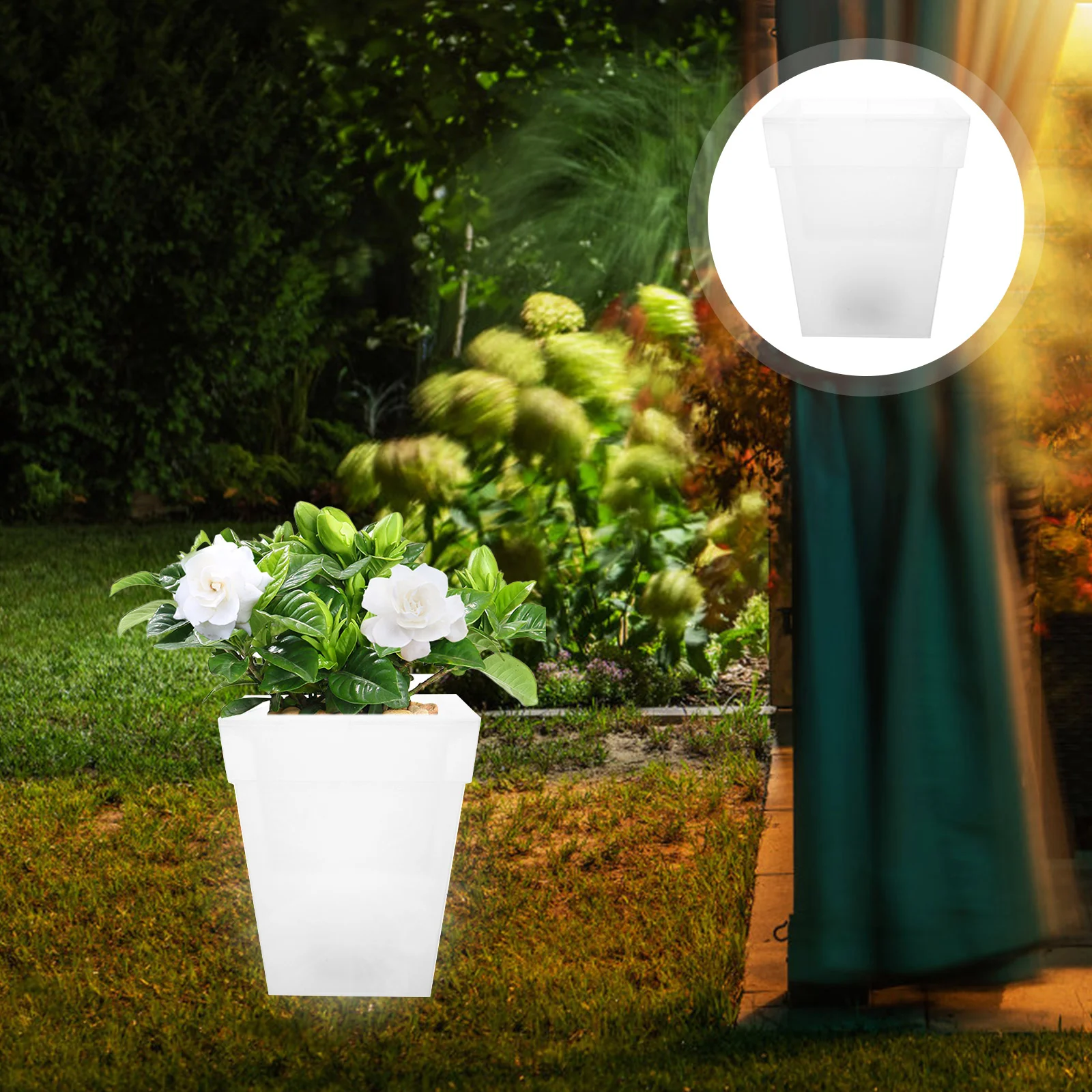 

Garden Flowerpot Decorative Planter Box Outdoor Lamp Small Plastic Pots